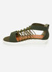 Sole Lift Suede Wide Width Wedges, Olive image number 1