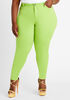 Stretch High Waist Skinny Jeans, Parrot Green image number 0