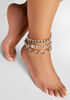 Sexy Silver Tone Anklet Set, Silver image number 0