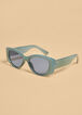 Oval Framed Sunglasses, Blue image number 2