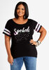 Spoiled Sequin Graphic Tee, Black image number 0