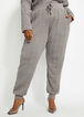 Plus Size Cable Knit Pull On Sweatpants Drawstring Jogger image number 0