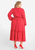 Belted Dot Wrap Maxi Dress, Red image number 1