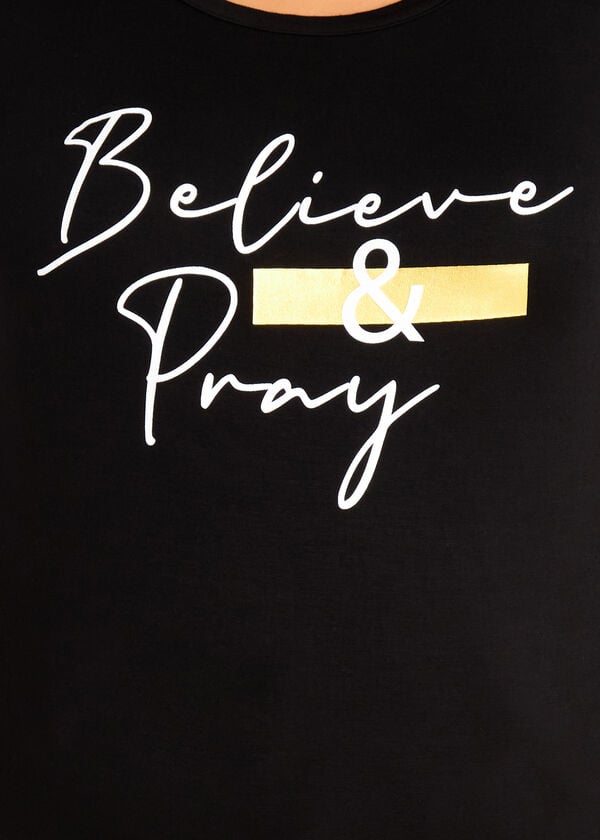 Believe & Pray Graphic Tee, Black image number 1