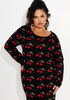 The Cherry Bodycon Dress, Black Combo image number 2