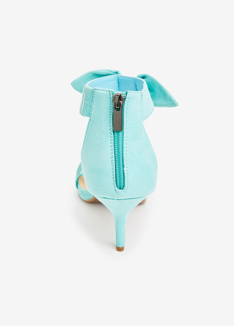 Bow Ankle Strap Wide Width Sandals, Ice Green image number 2