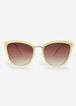 Yellow Cateye Sunglasses, Yellow image number 0
