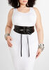 Faux Leather Wrap Around Belt, Black image number 0