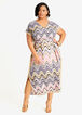Short Swirl Dolman Sleeve Dress, Multi image number 0