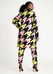Houndstooth Scuba Duster Jacket, Foxglove image number 1