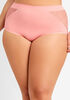 Mesh Trim High Waist Panty, Shell Coral image number 1
