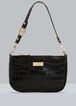 Trendy Designer Bebe Tara Mini Luxe Embossed Faux Leather Shoulder Bag image number 0