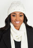 Faux Pearl Hat & Scarf Gift Set, Ivory image number 1