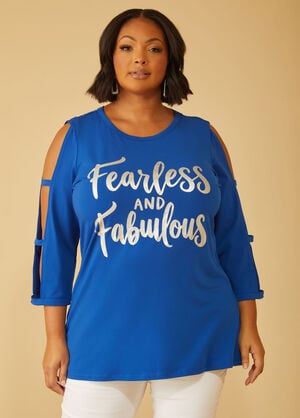 Cutout Fearless Graphic Tee, Surf The Web image number 0