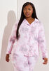 Kensie Tie Dyed Pajama Set, Pink image number 0