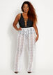 Dalin Wide Leg Swim Cover Up Pant, White image number 2