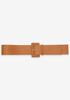 Woven Faux Leather Belt, Cognac image number 2