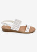 Sole Lift Jewel Wide Width Sandals, White image number 1