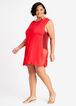 Mesh Trim Hoodie Cover Up Dress, Red image number 0