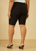 Stretch Knit Biker Shorts, Black image number 1
