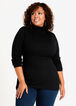 Classic Rib Knit Turtleneck Sweater, Black image number 0