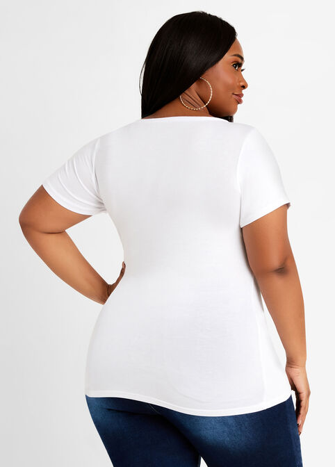 When Life Throws You Curves Tee, White image number 2