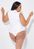 Stretch Knit Bodysuit, White image number 1