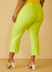 High Waist Power Twill Capri, LIME PUNCH image number 1