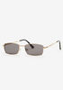 Gold Micro Rectangle Sunglasses, Gold image number 1