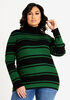Stripe Rib Knit Turtleneck Sweater, EDEN image number 0