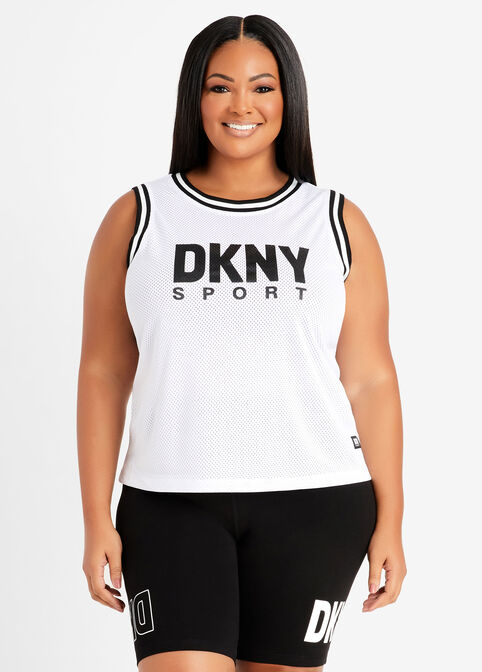 Plus Size tee DKNY Sport basketball jersey mesh plus size tank image number 0