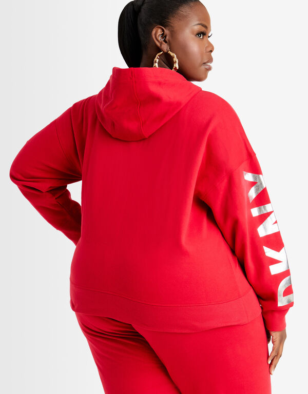DKNY Sport Exploded Logo Hoodie, Red image number 1