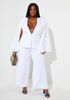 High Waist Wide Leg Trousers, White image number 0