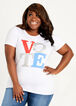 Glitter Vote Graphic Tee, White image number 0