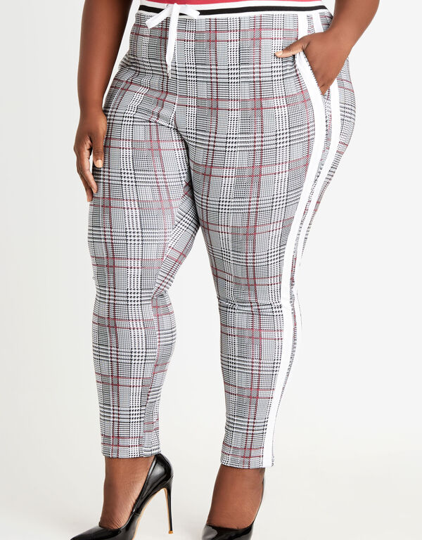 Plaid Athleisure Jogger, Rhododendron image number 0