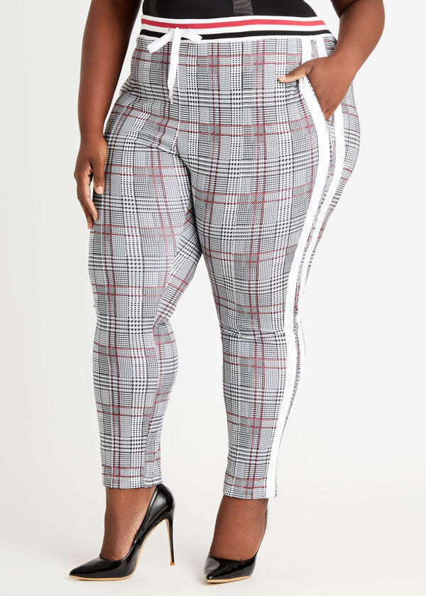 Plaid Athleisure Jogger, Rhododendron image number 0