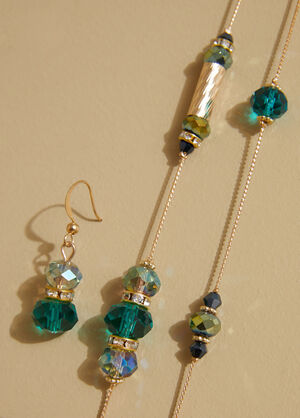 Crystal And Bead Necklace Set, Surf The Web image number 1