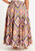 Tie Front Geo Maxi Skirt, Purple Magic image number 1
