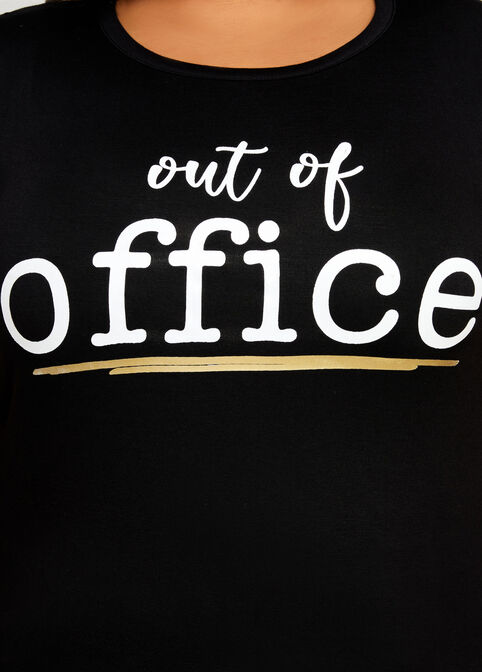 Out Off Office Graphic Tee, Black image number 1