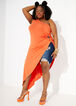 The Shayla Bodycon Dress, Flame Orange image number 2