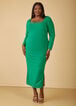 Stretch Knit Bodycon Maxi Dress, Jelly Bean image number 0