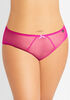 Mesh & Lace Hipster Brief Panty, Fuchsia image number 0