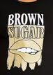 Brown Sugar Glitter Graphic Tee, Black image number 1