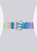 Iridescent Clear PVC Wide Belt, Clear image number 0