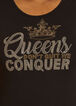 Queens Conquer Embellished Tee, Black image number 2
