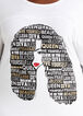 Love Yourself Metallic Graphic Tee, White image number 1
