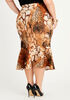 Printed Flounced Midi Skirt, Multi image number 1