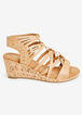 Sole Lift Cutout Wide Width Wedges, Tan image number 1