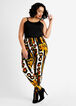 Abstract High Waist Leggings, Nugget Gold image number 2