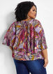 Abstract Geo Cape Blouse, Raspberry Radiance image number 1